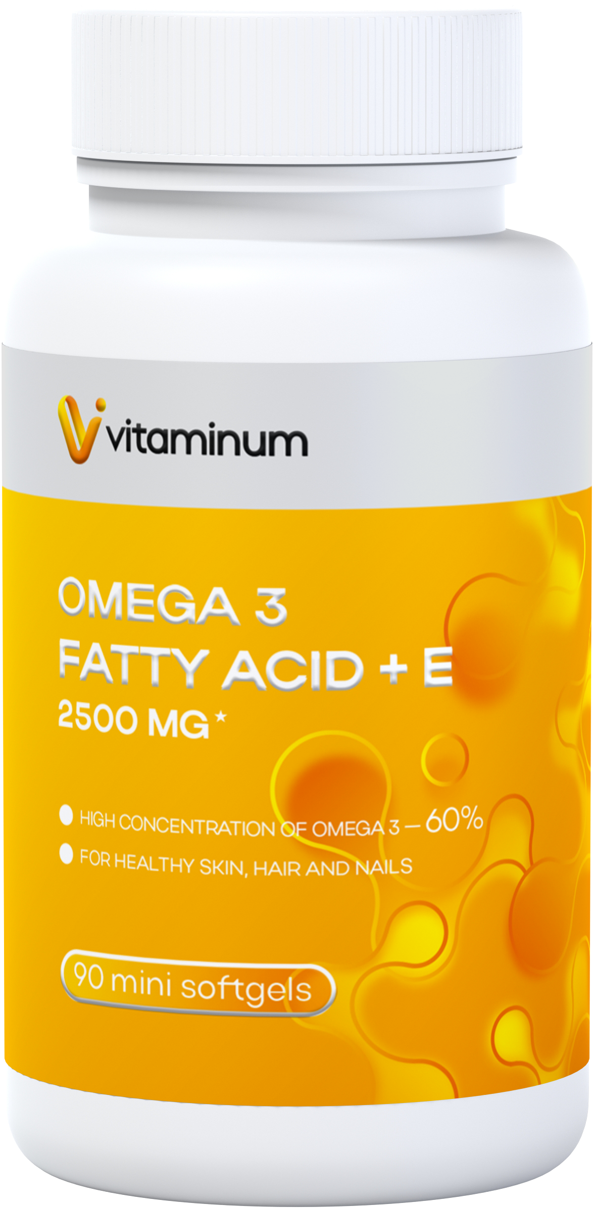  Vitaminum ОМЕГА 3 60% + витамин Е (2500 MG*) 90 капсул 700 мг   в Миассе