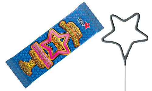  Бенгальские свечи фигурные 2 шт "Звездочка"  в Миассе